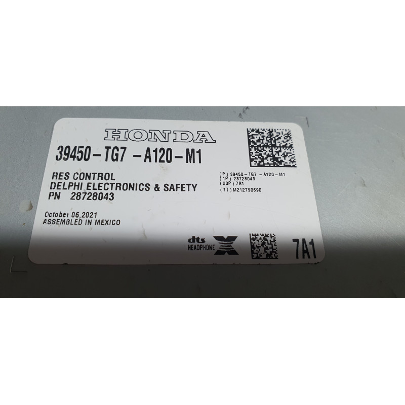 39450-TG7-A12 Honda Odyssey Rear Entertainment Control Module 2019-2022