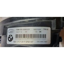 63177317252 BMW X3 Right LED Fog Lamp 2014-2019