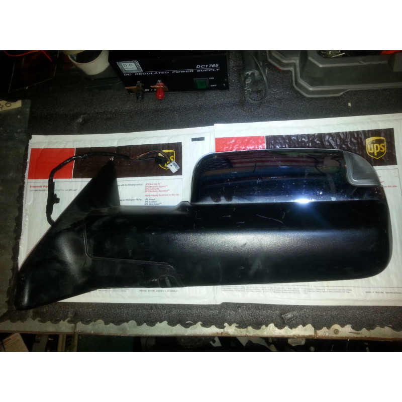 68142673AD Dodge Ram Left Chrome Towing Mirror With Turn Signal 2009-2018