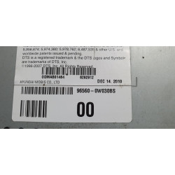 96560-0W030BS Hyundai Santa Fe AM FM CD Navigation Radio 2009-2012