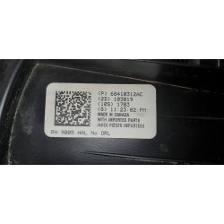 68410312AC Dodge Charger Right LED Halogen Headlight 2015-2023