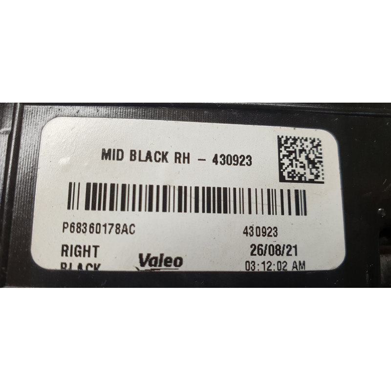 68360178AC Dodge Ram 2500 Right Full LED Mid Black Headlight 2019-2024