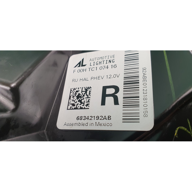 68342192AB Chrysler Pacifica Right LED Halogen Headlight 2017-2020