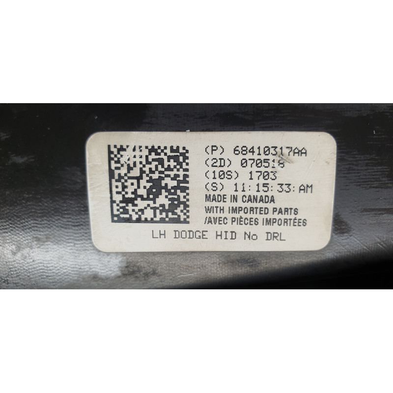 68410317AA Dodge Charger Left Xenon LED Headlight 2019-2023 68410317AB