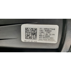 68546772AB Dodge Charger LED xenon headlight (right) 2019-2023 68546772AC