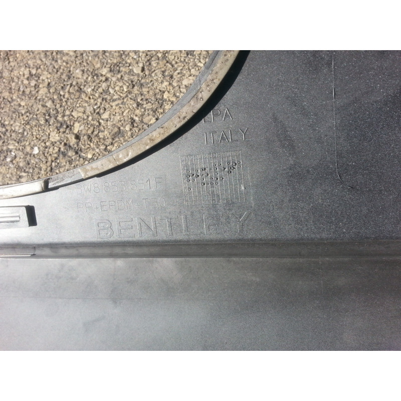 3W8853851F Bentley Continental GT Left Side Skirt Moulding 2007-2013
